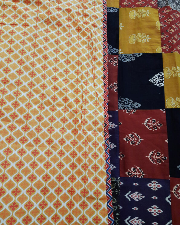 Kalaaai reversible patch work dohar