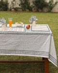 Kalaai organic cotton dining table cover washable in green and brown color options