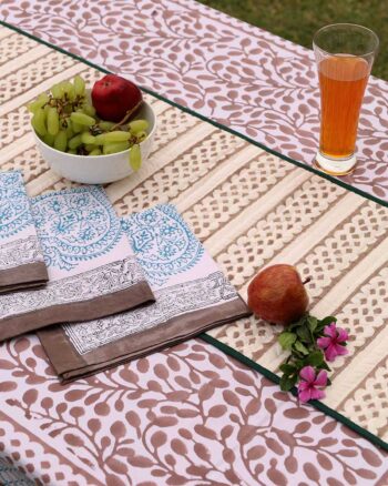 Kalaaai dinner napkins in ethnic hand block print