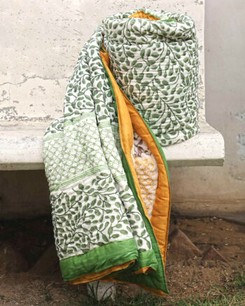 Kalaaai organic cotton reversible jaipuri razai