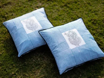 Chahat Design Ethnic Paisely Cushion Cover - Blue