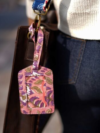 Artisan Heritage Upcycled Fabric Luggage Tag | Traditional Indian Print "Story Tag"