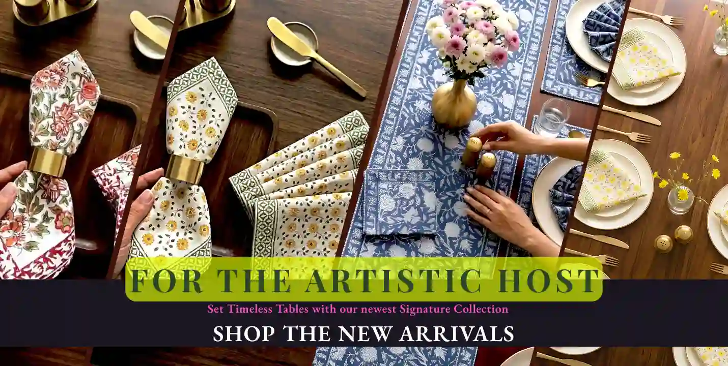 KalaAaI: ODOP-registered Sanganeri Hand Block Printed Table linen. Certified source for authentic Indian craftsmanship, verified supply chain for B2B buyers, wholesale orders, and corporate gifting. Guaranteed best quality traditional textiles.